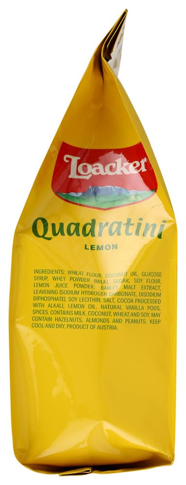 Loacker Quadratini Lemon Wafers 8.82 oz each (1 Item Per Order)