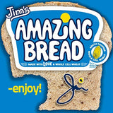 Jim's Amazing Bread - / Sliced Whole Wheat Bread 2lb / Gluten Inactive Whole Cell Wheat / 5 Grams of Fiber/ 6 All-Natural Ingredients/Healthy