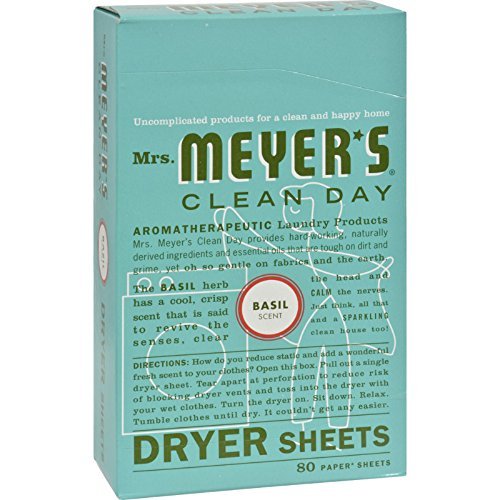 Mrs. Meyer's Clean Day Basil Scent Fabric Softener Sheets 80 oz.