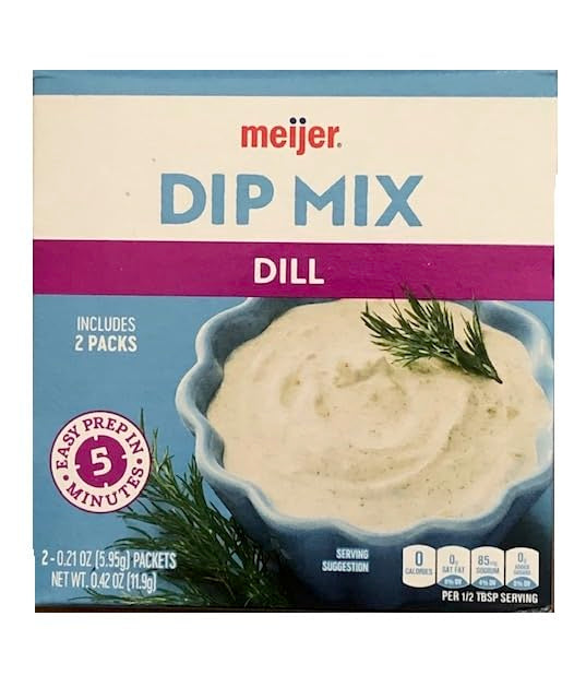 Meijer DILL Dip Mix 2 Packets Included 5 Minute Prep