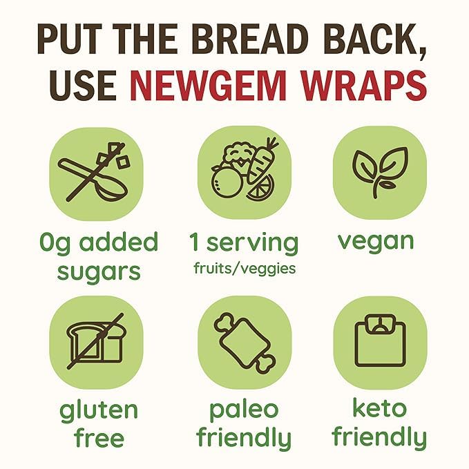 Tomato Sandwich Wraps (Two-Pack) - Plant-Based, Gluten-Free, Low-Calorie Wraps Made with Real Tomatoes - Non-GMO, Vegan, Paleo-Friendly Bread