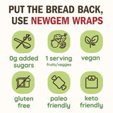 Tomato Sandwich Wraps (Two-Pack) - Plant-Based, Gluten-Free, Low-Calorie Wraps Made with Real Tomatoes - Non-GMO, Vegan, Paleo-Friendly Bread