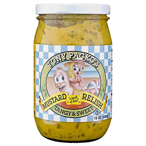Tony Packo's Mustard Relish, 16 Ounce Jar