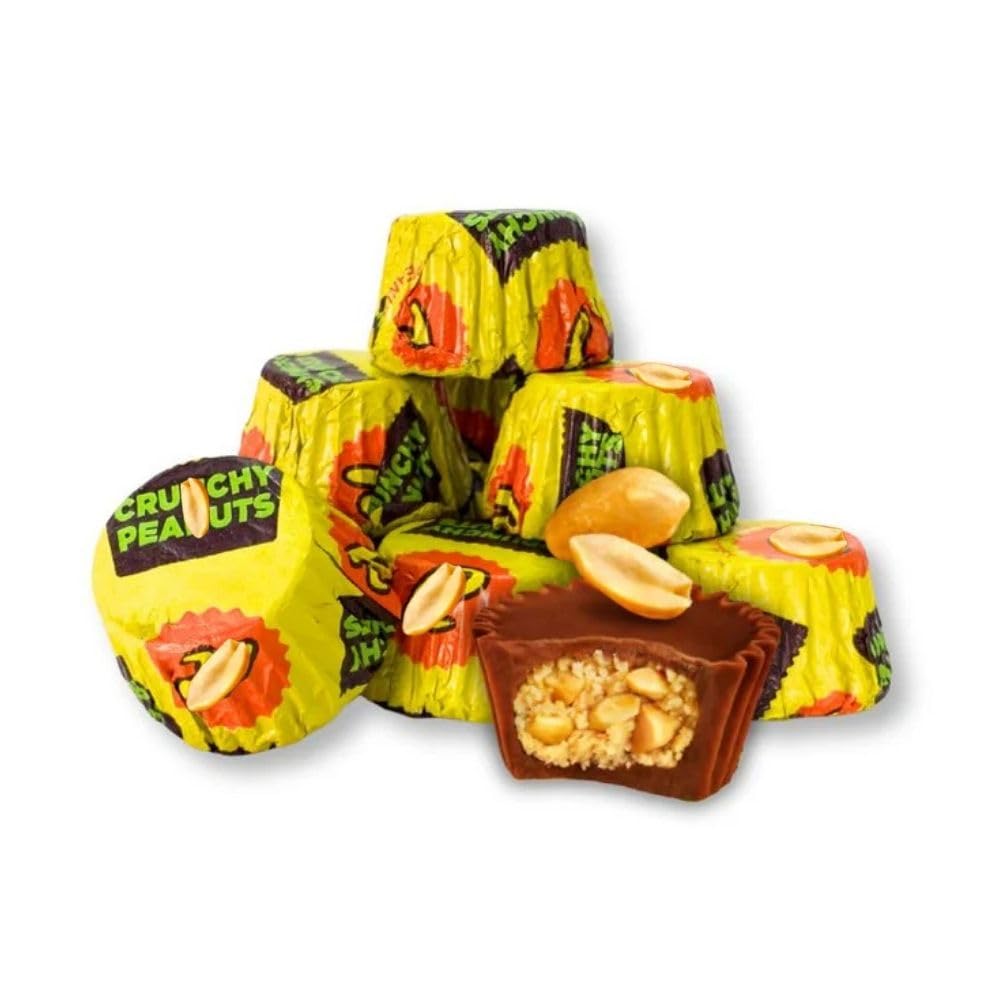 Crunchy Peanut Butter Cup Candy Miniatures Bulk Bag - 5 lb (Approx. 250 pieces)