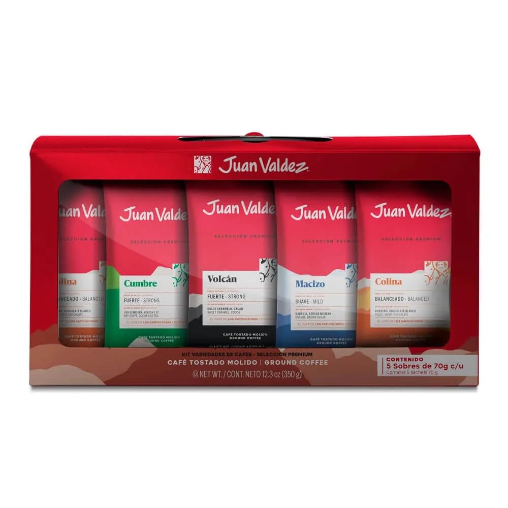 Juan Valdez Premium Selection Ground Coffee 5 Piece Kit
