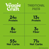 Veggiecraft Farms Spaghetti - NEW IMPROVED TASTE - Gluten Free Pasta, Thin Spaghetti Noodles, Plant Based Protein Spaghetti w/Cauliflower, Low Carb