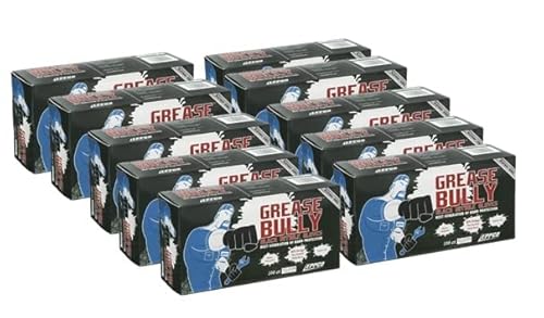 DENCO DISTRIBUTING, INC. Grease Bully Nitrile Gloves - 6MIL - Medium - Black - Powder & Latex Free - 1000 Count - 10 Boxes (Medium)