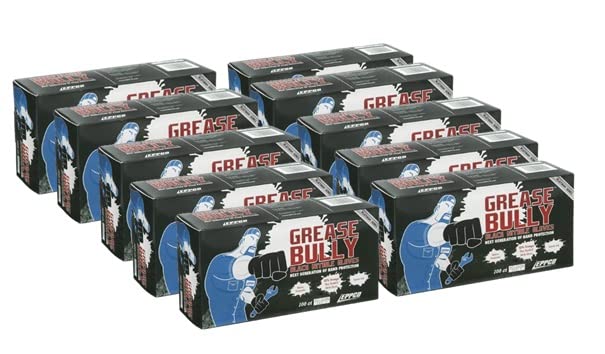 DENCO DISTRIBUTING, INC. Grease Bully Nitrile Gloves - 6MIL - Medium - Black - Powder & Latex Free - 1000 Count - 10 Boxes (Medium)