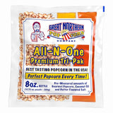 Movie Theater Style 40-Count Popcorn Packs - Pre-Measured 8-Ounce All-in-One Kernel, Salt, Oil Packets for Popping Machines by Great Northern Popcorn
