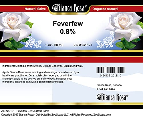 Bianca Rosa Feverfew 0.8% Salve (2 oz, ZIN: 520121) - 2 Pack