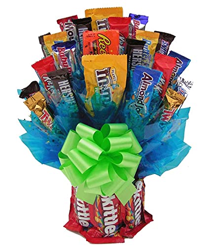 From You Flowers Sweet Candy Bouquet - Assorted Chocolate & Candy Gift Arrangement Delivered for Birthday, Get Well & Anniversary