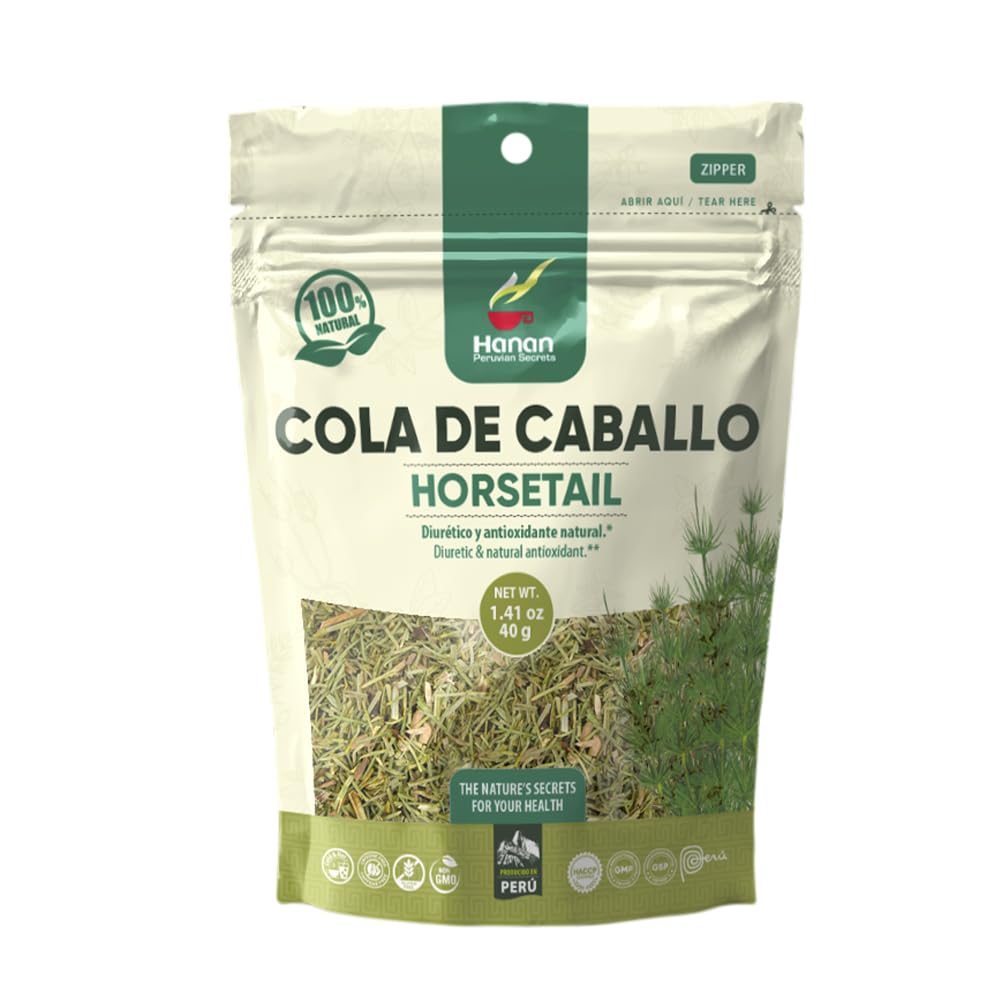 Hanan Horsetail Herb Leaves 1.4oz - Cola de Caballo Hierba 40g Natural Dried Horsetail Tea/te de cola de Caballo hierba - AKA Shavegrass, Snake Grass