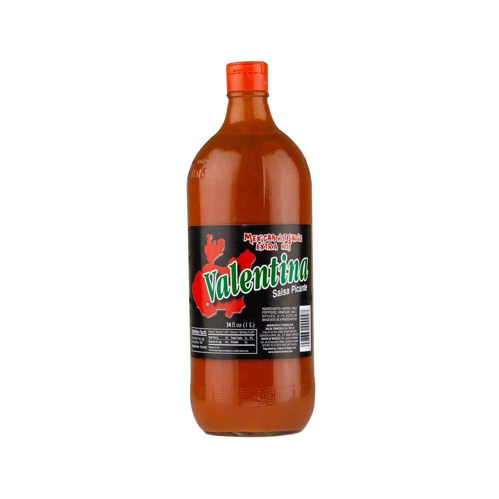 Valentina Salsa Picante Mexican Sauce, Extra Hot, 34 Ounce