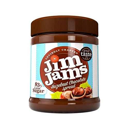 JimJams 83% Less Sugar Hazelnut Chocolate Spread 350g - Pack of 6