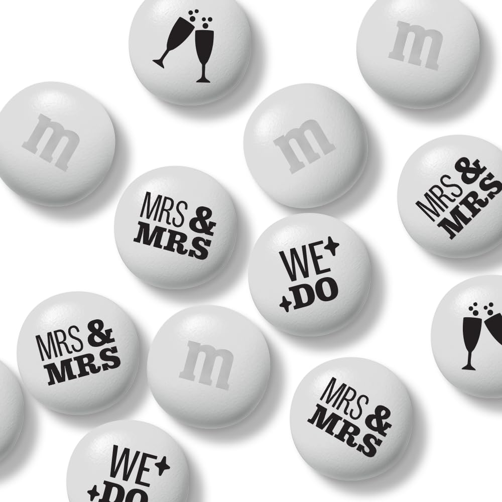 M&M'S Mrs. and Mrs. Wedding Milk Chocolate Candy, 5 lb Bulk Resealable Bag