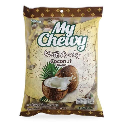 My Chewy Milk Candy, Soft Chewy Candy 100 tablet, Size 360g (Coconut)
