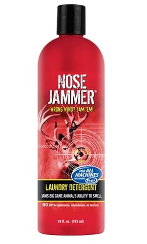 Nose Jammer Hunting Laundry Detergent - Deer Scent Blocker, No UV Brightners, No Toxins, Hunting Scent Eliminator, 16 oz