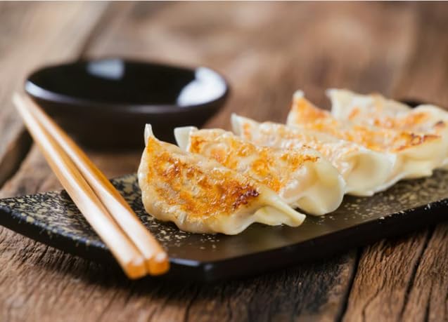 New York Steak & Seafood Dumpling Combo - 90 Count Pork, Shrimp & Vegetarian Potstickers - Authentic Asian Dumplings - Frozen, Easy to Cook, Steamed
