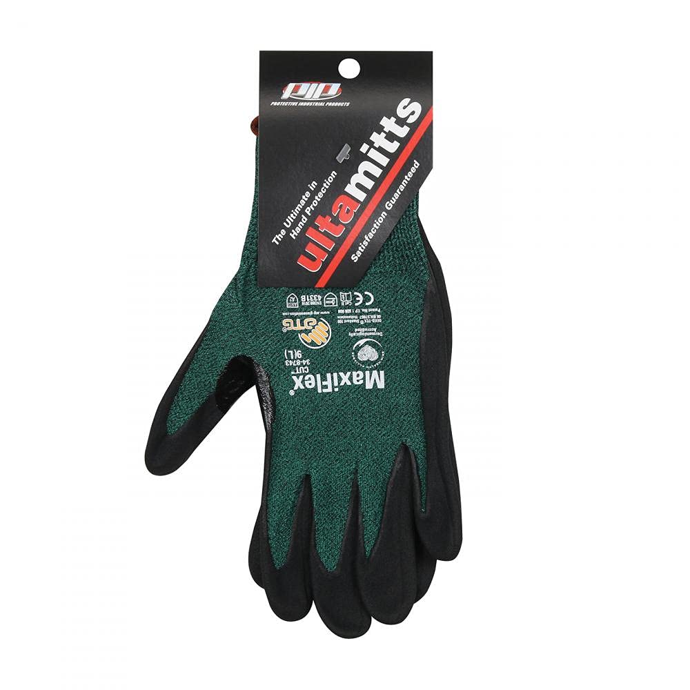Cut Resistant Gloves, Green, 2XL, PR