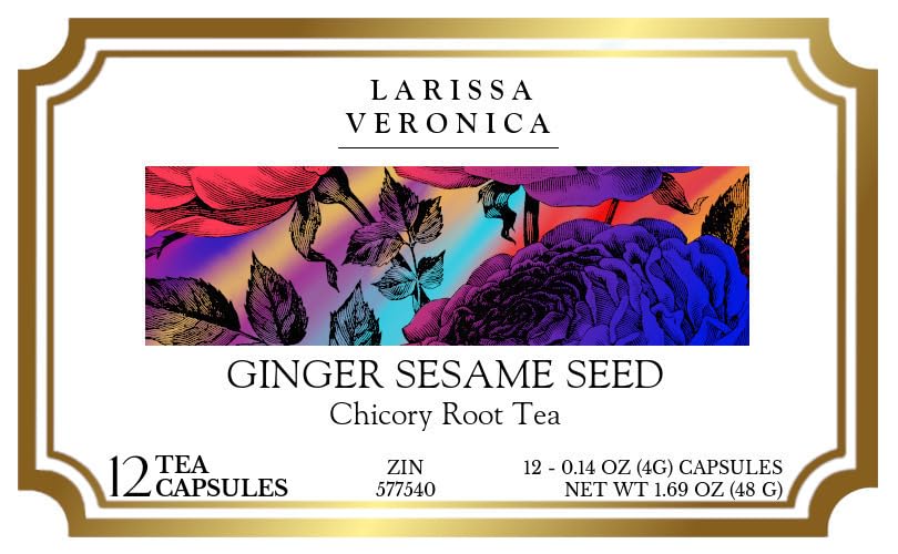 Ginger Sesame Seed Chicory Root Tea (Single Serve K-Cup Pods) (12 pods, ZIN: 577540) - 3 Pack