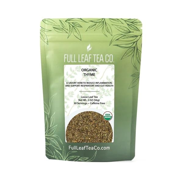 Organic Thyme Loose Leaf Tea - 2oz Bag (Approx. 30 Servings) | Full Leaf Tea Co.