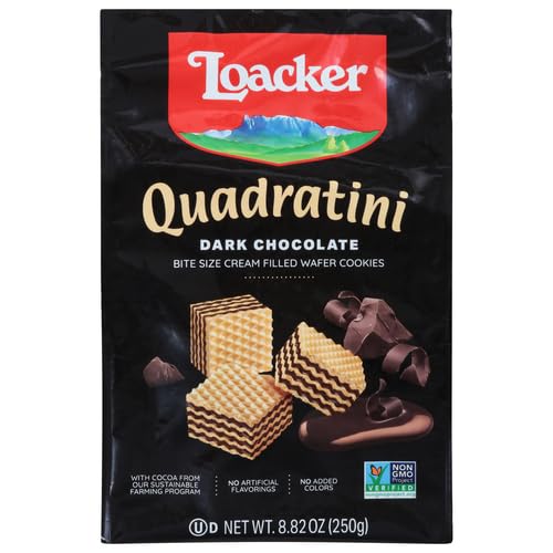 Loacker Wafer Qudrtni Drk Choc 25 8.82Oz
