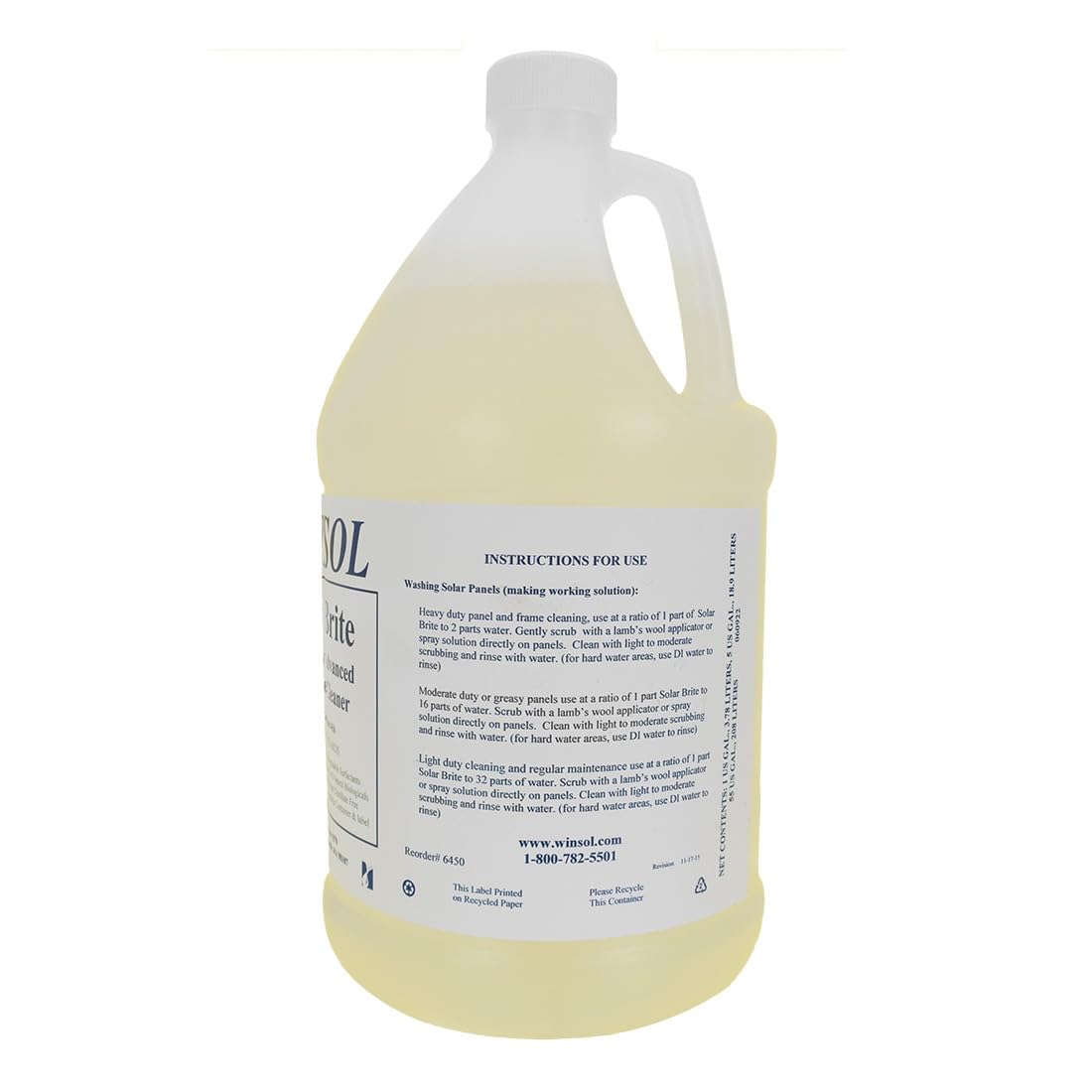 Winsol Solar Brite Solar Panel Cleaning Soap Gallon