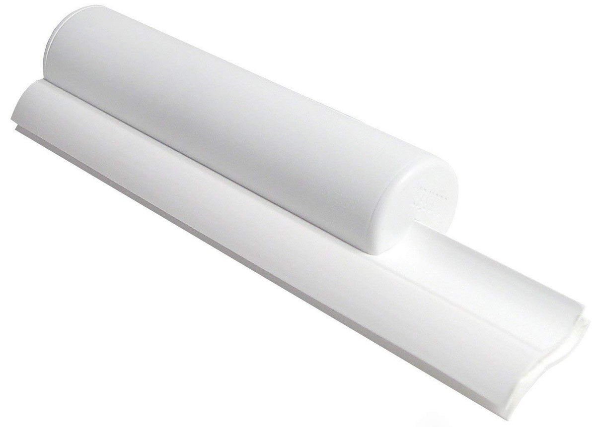 Cleret Dual Bladed Classic Bath Squeegee - All White