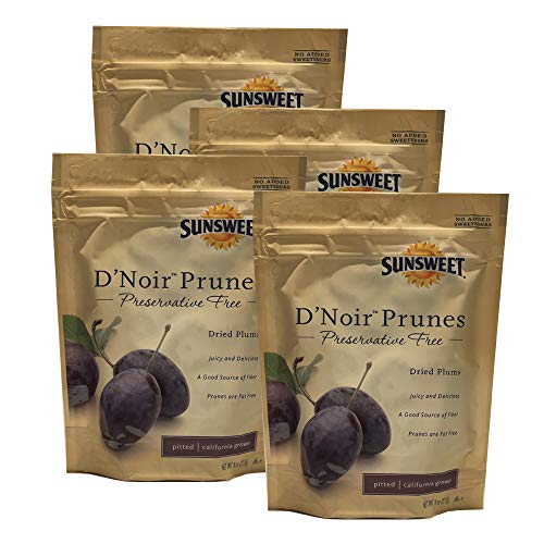 Sunsweet D'Noir Prunes 8 oz (Pack of 4)