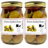 Stuffed Large Olives - Choose Two 16 oz. Jars (Gherkin Stuffed Olives)