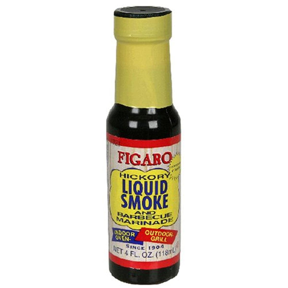 Figaro Liquid Smoke, Hickory, 4-Ounce Units (Pack of 12)
