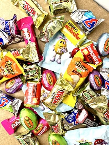 Pre Filled Chocolate Candy Plastic Easter Eggs with Free Unique Shopper Egg Token (50)