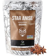 Soeos Star Anise, 4 Ounce, Star Anise Whole, Anise Seeds for Baking and Tea, NON-GMO Verified