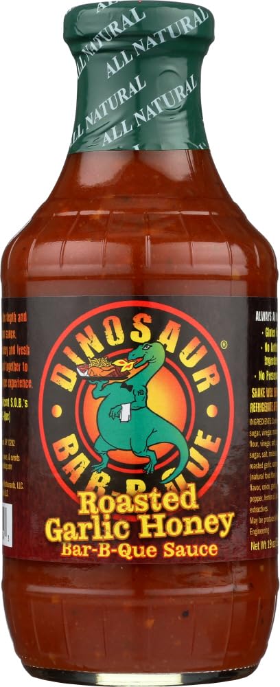 Dinosaur Bar-B-Que Roasted Garlic Honey BBQ Sauce - 19 oz