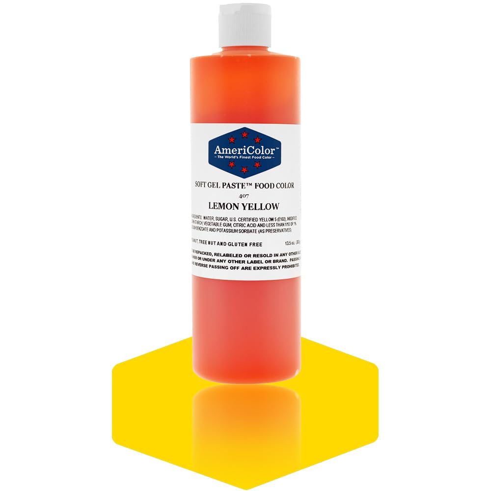 Americolor Soft Gel Paste Food Color, 13.5-Ounce, Lemon Yellow