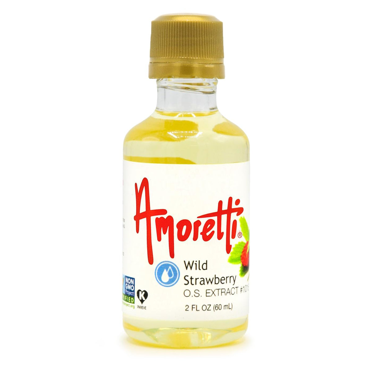 Amoretti - Wild Strawberry Extract Oil Soluble 2 oz - Highly Concentrated & Perfect For Pastry or Savory applications, Preservative Free, Vegan