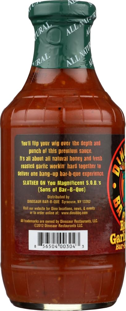 Dinosaur Bar-B-Que Roasted Garlic Honey BBQ Sauce - 19 oz