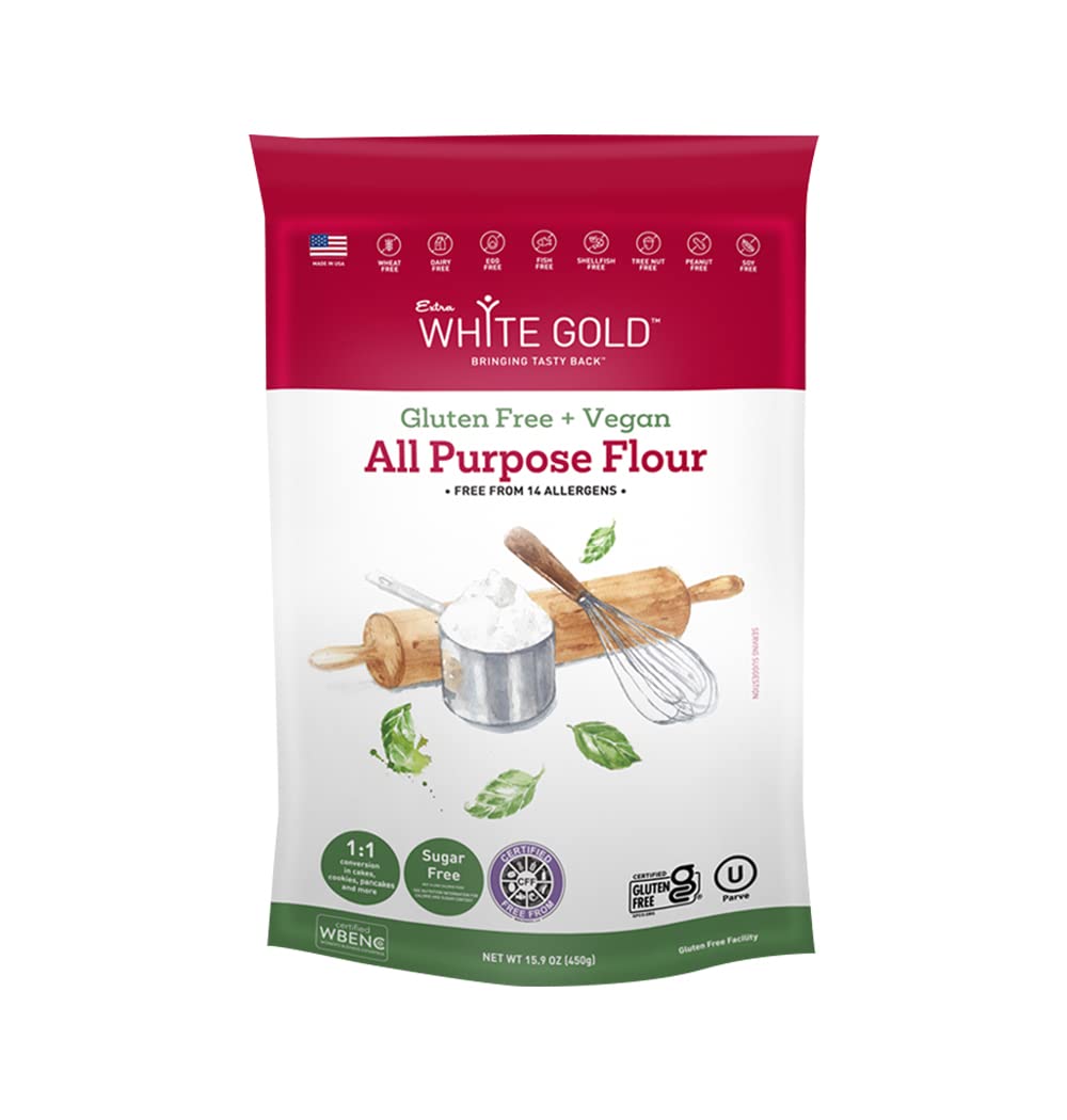 Extra White Gold Gluten Free Flour Blends Variety Pack - For Baking Cakes & Bread - [Kosher] [Gluten Free] [Vegan] [Soy Free] [Nut Free] [Dairy Free] (2 pack)