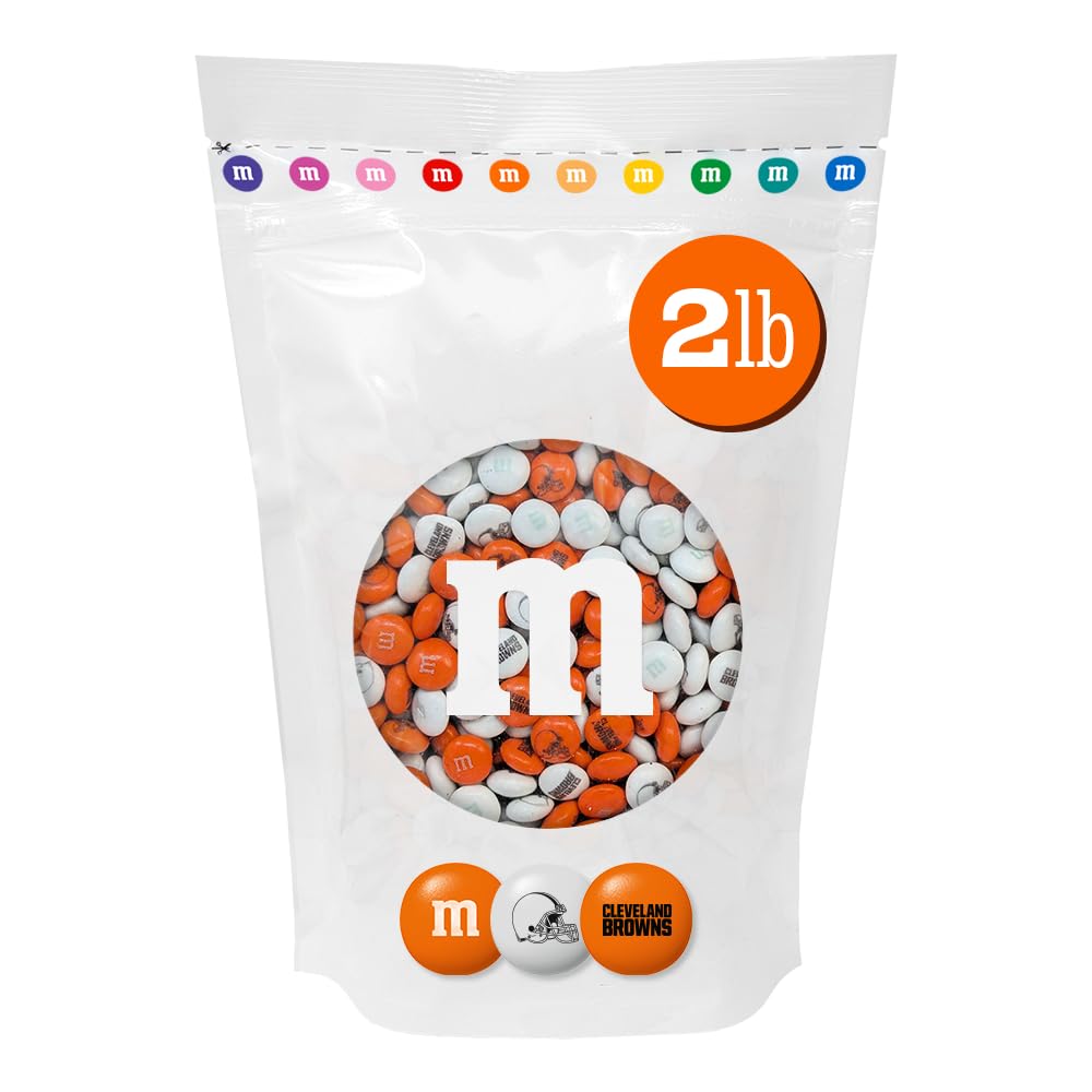 M&M'S NFL Cleveland Browns Milk Chocolate, 2 lb Bulk Bag