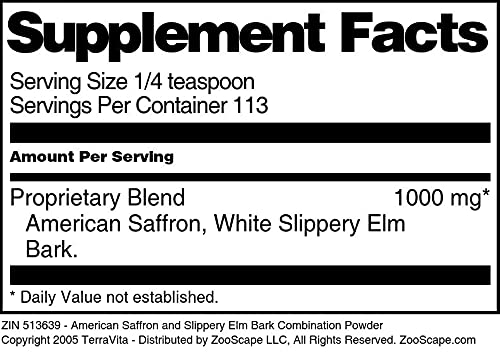 American Saffron and Slippery Elm Bark Combination Powder (4 oz, ZIN: 513639) - 3 Pack