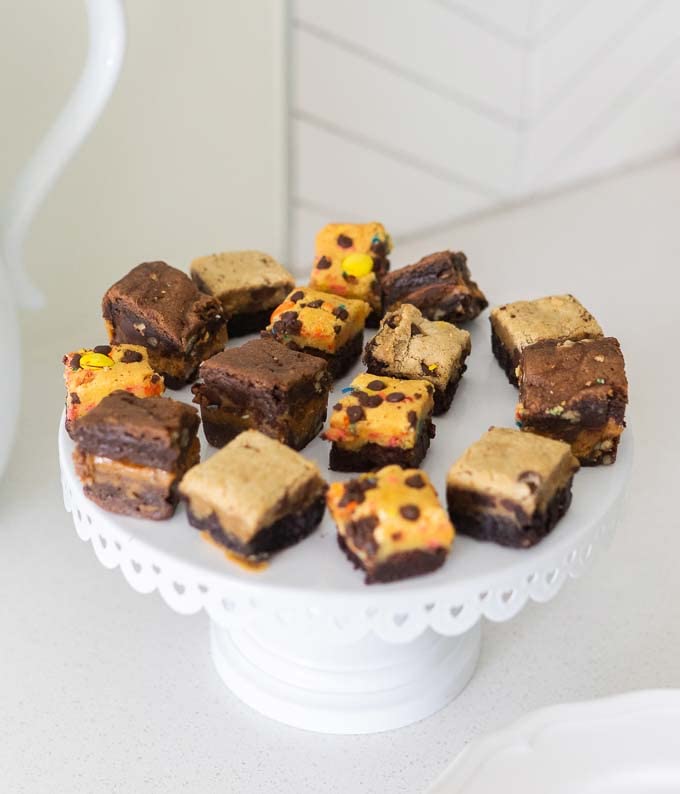 From You Flowers Chocolate Brownie Bites - 15 Belgian Dipped Brownie Bites with Assorted Candy Toppings for Birthday & Celebration