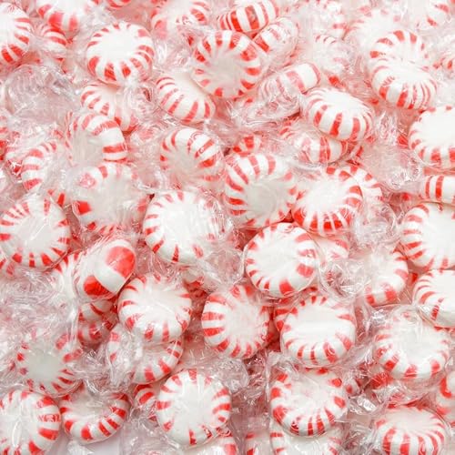 American Old Fashioned Peppermint Starlights Mints Hard Candy Discs Individually Wrapped Bulk 6 Lb's 450+ pcs (96-Oz)