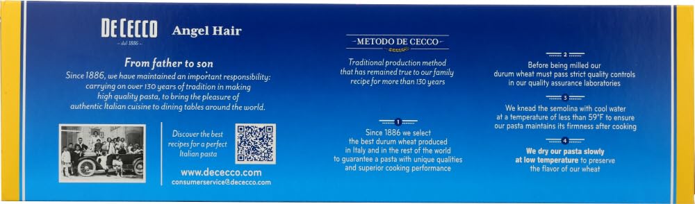 De Cecco Angel Hair Pasta, 16 Ounce - 20 per case.