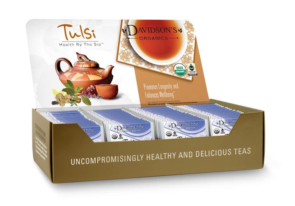 Davidson's Organics, Tulsi Turmeric Ginger, 100-count Individually Wrapped Tea Bags