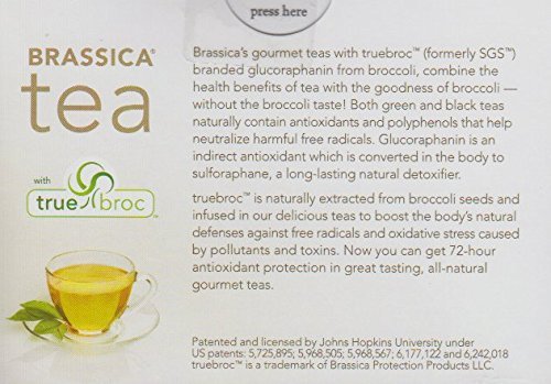 Brassica® DECAF. Green W/Orange Tea W/sgs~ 6 Boxes (96 Tea Bags)