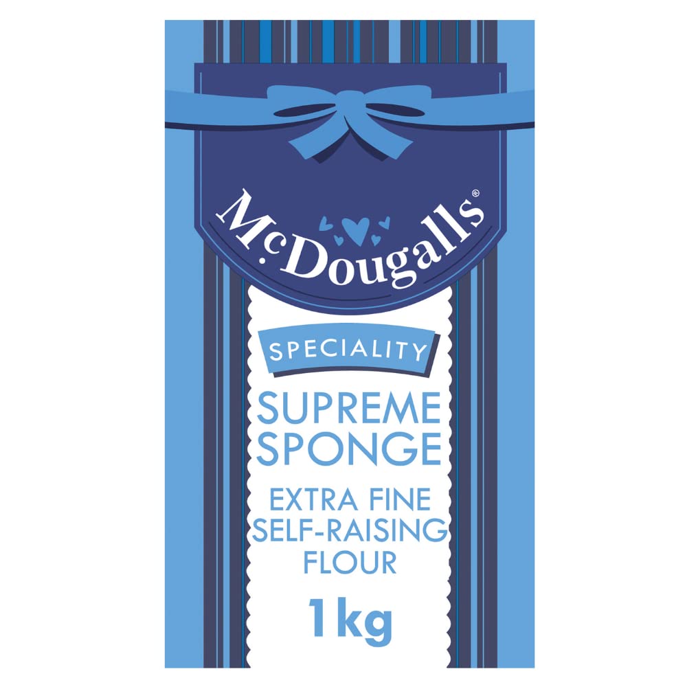 McDougalls Supreme Sponge Self-Raising Flour, 1 kg Bag (Pack of 1)