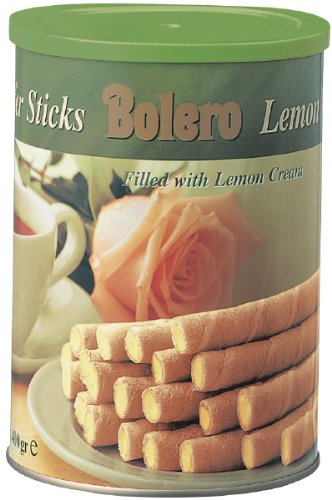 BOLERO Lemon Wafer Sticks Tin, 14.1 OZ