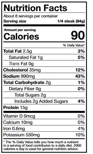 Salutem Vita - Cooked Boneless Ham Steaks, 24 oz - Pack of 2
