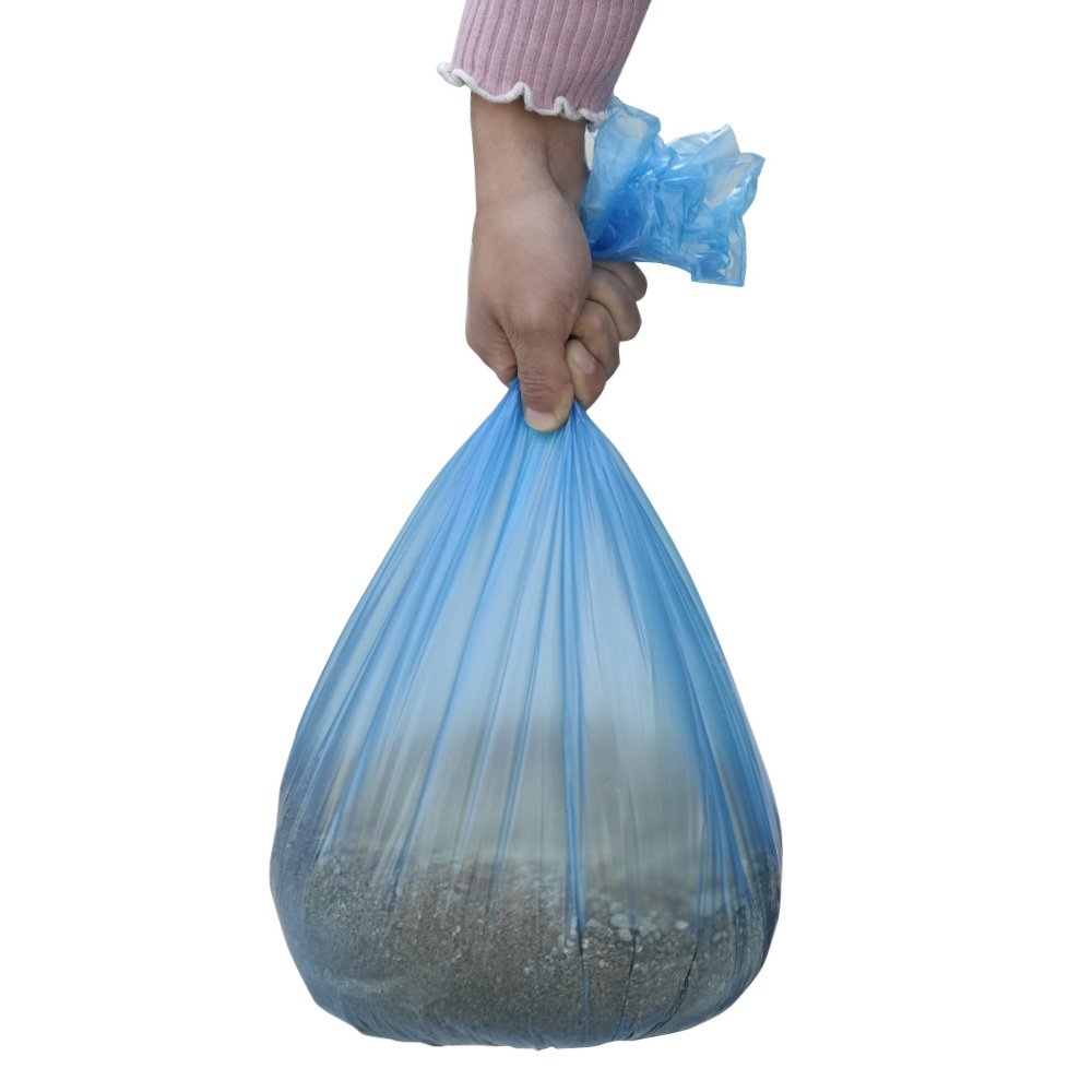 Hommp 5 Gallon Trash Bags, Blue Garbage Bags, 120 Counts