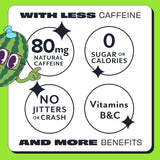 ASPIRE® Healthy Energy Drink with Low Caffeine, No Sugar, Carbs, and Keto Friendly Pack - Strawberry Watermelon, 12 Pack